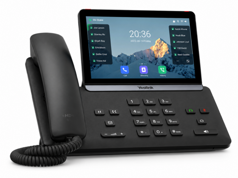 Yealink SIP-T88W – טלפון IP חכם עם מסך מגע 7 אינץ׳, Wi-Fi, Bluetooth ואיכות שמע HD לעסקים