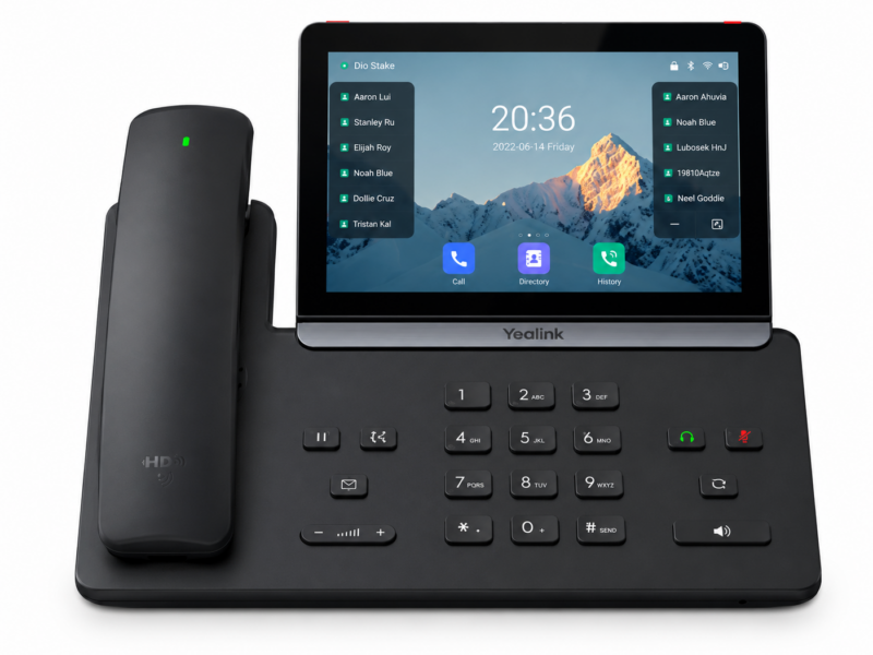 טלפון IP Yealink SIP-T88W Pro לעסקים עם מסך מגע 7 אינץ׳, Bluetooth, Wi-Fi ואיכות שמע HD